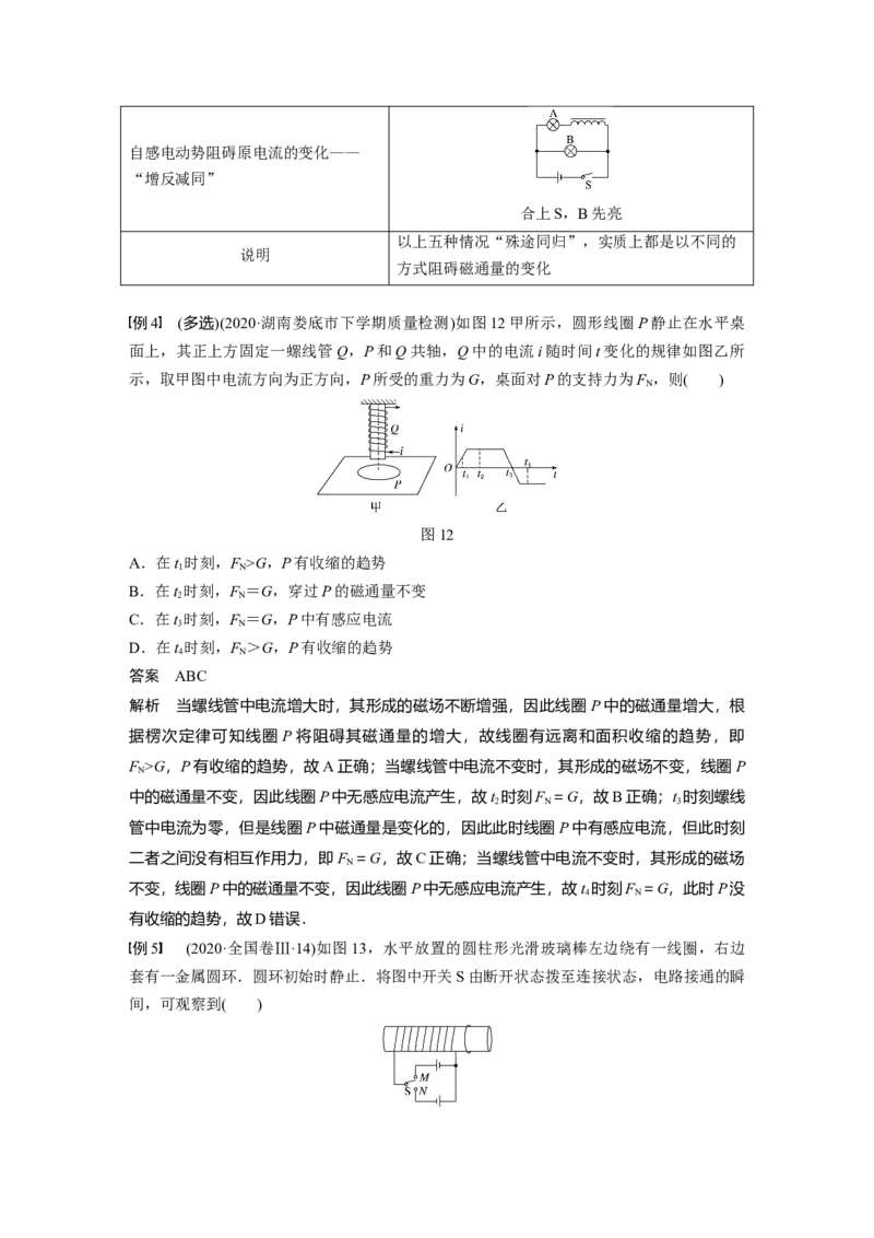 2022年高考物理一轮复习（新高考版1(津鲁琼辽鄂)适用）第11章第1讲电磁感应现象　楞次定律实验：探究影响感应电流方向的因素_04高考物理_新高考复习资料_2022年新高考复习资料