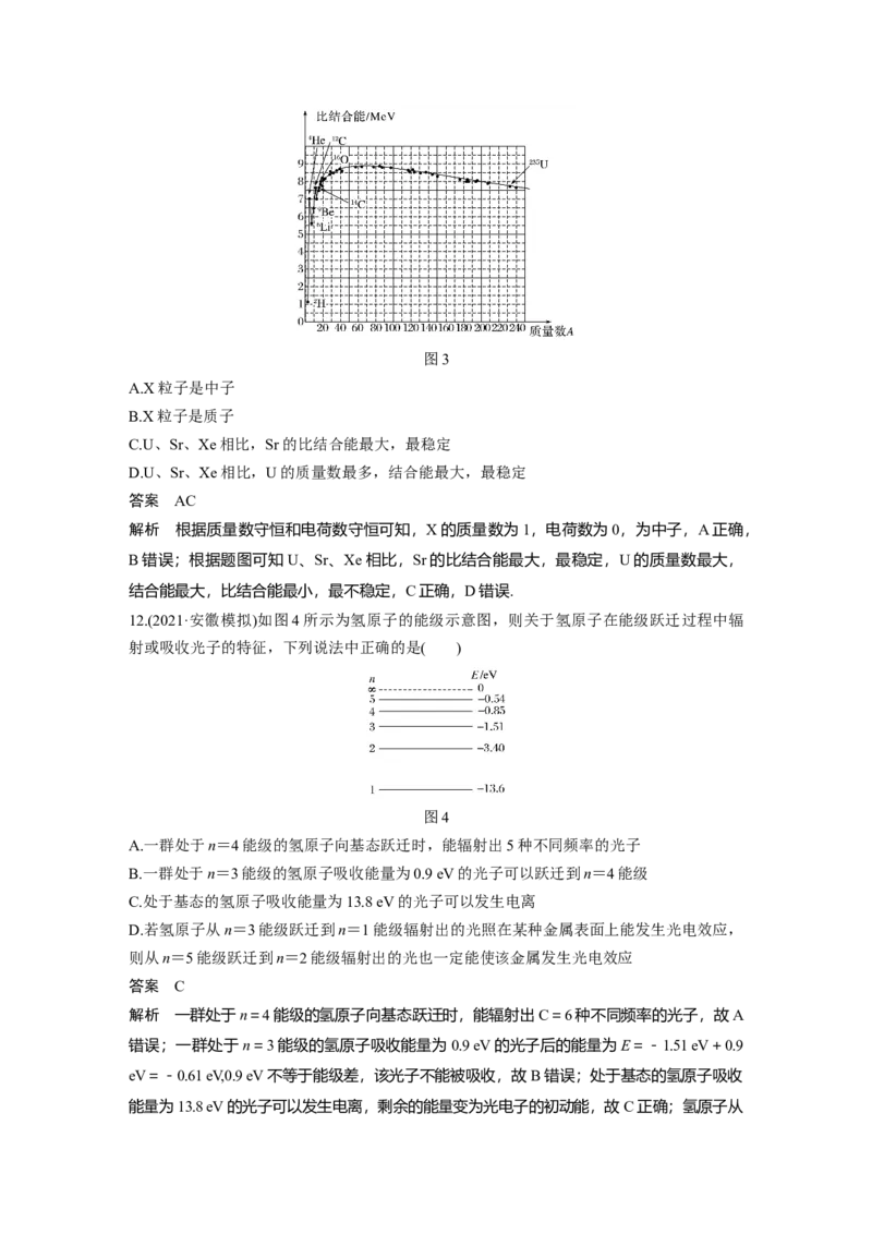 2022年高考物理一轮复习（新高考版2(粤冀渝湘)适用）第13章第2讲原子结构与原子核_04高考物理_新高考复习资料_2022年新高考复习资料_高考物理2022年一轮复习各版本