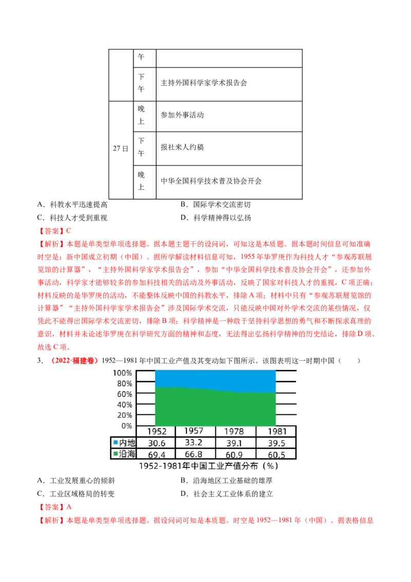 第18讲社会主义建设在探索中曲折发展（练习）（解析版）_07高考历史_2025年新高考资料_一轮复习_2025年高考历史一轮复习讲练测（新教材新高考）（完结）_讲义+练习
