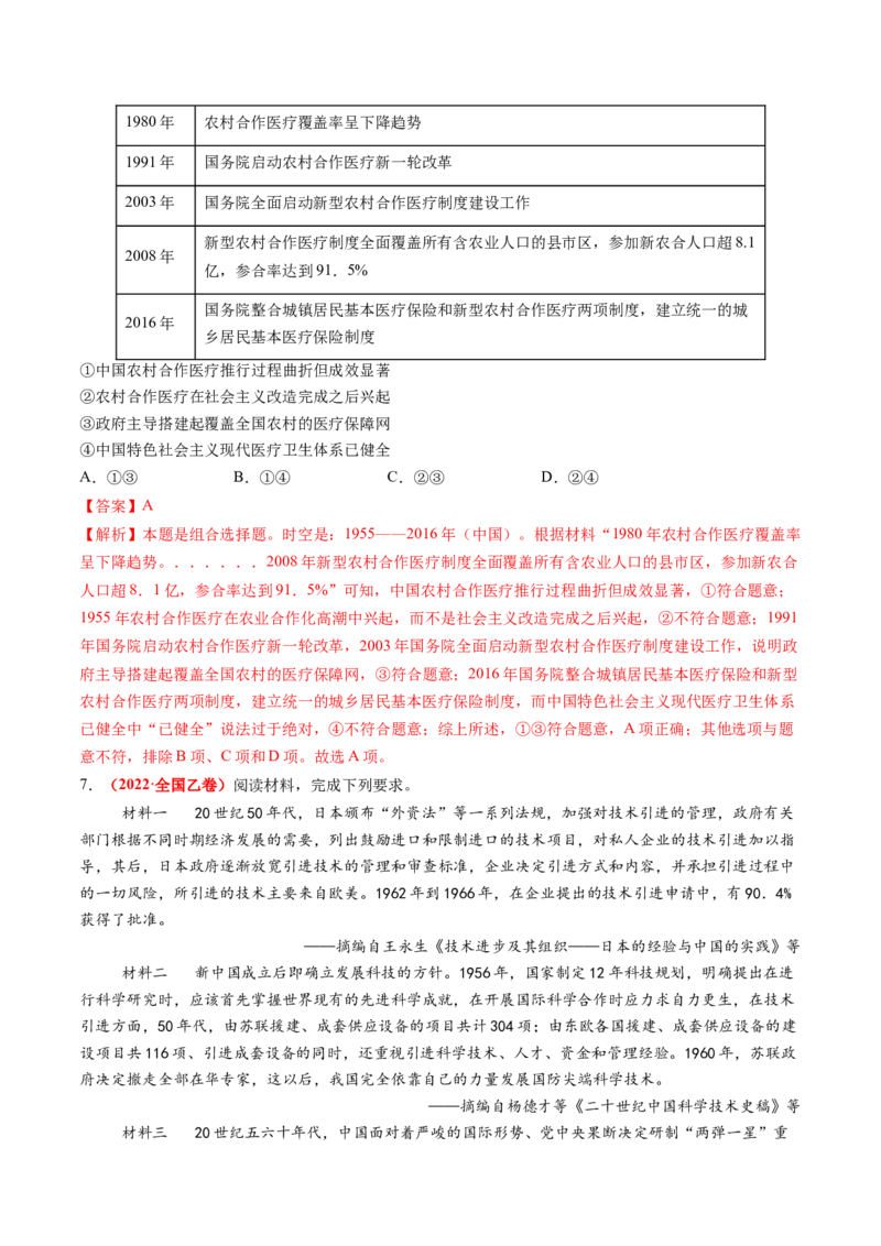 第18讲社会主义建设在探索中曲折发展（练习）（解析版）_07高考历史_2025年新高考资料_一轮复习_2025年高考历史一轮复习讲练测（新教材新高考）（完结）_讲义+练习