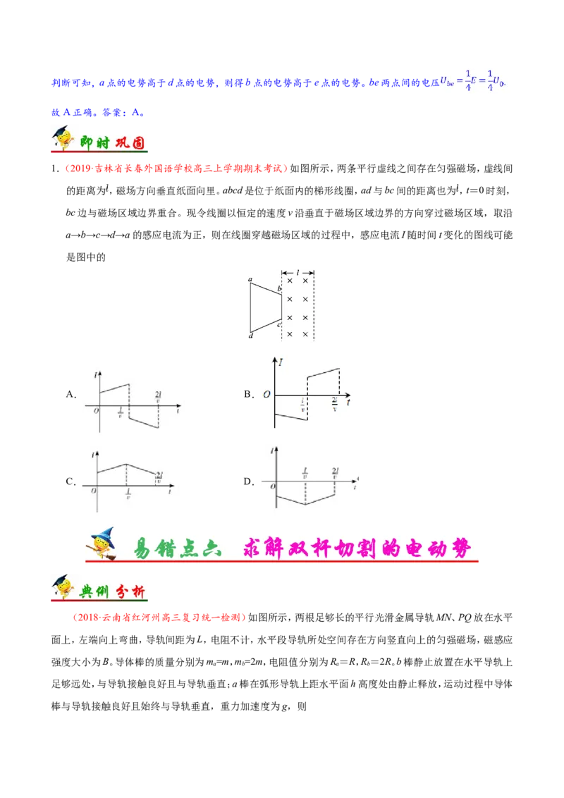 专题11电磁感应-备战2019年高考物理之纠错笔记系列（原卷版）_04高考物理_新高考复习资料_2022年新高考复习资料_高考物理2022年一轮复习各版本_赠19年高考物理纠错笔记_原卷版