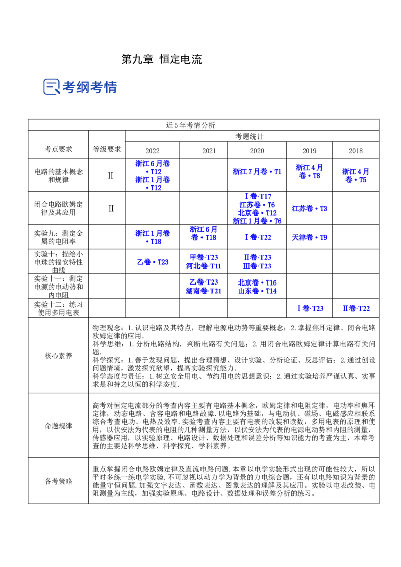 9.6实验十二：练习使用多用电表（讲）--2023年高考物理一轮复习讲练测（全国通用）（原卷版）_04高考物理_通用版（老高考）复习资料_2023年复习资料_一轮复习