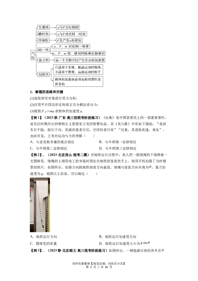 专题05牛顿运动定律的基本应用（原卷版）_04高考物理_新高考复习资料_2024新高考复习资料_一轮复习资料_完2024届高考物理一轮复习热点题型归类训练_专题05牛顿运动定律的基本应用
