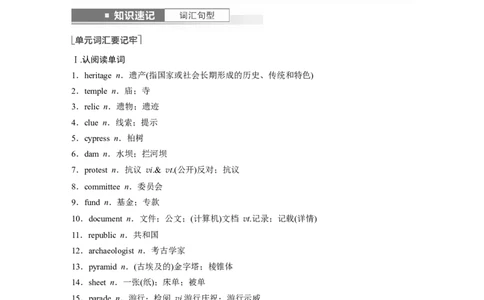 第1部分教材知识解读必修第二册Unit1CulturalHeritage_03高考英语_新高考复习资料_2023年新高考资料_一轮复习_2023年新高考大一轮复习讲义_2023年高考英语一轮复习讲义（新人教新高考）