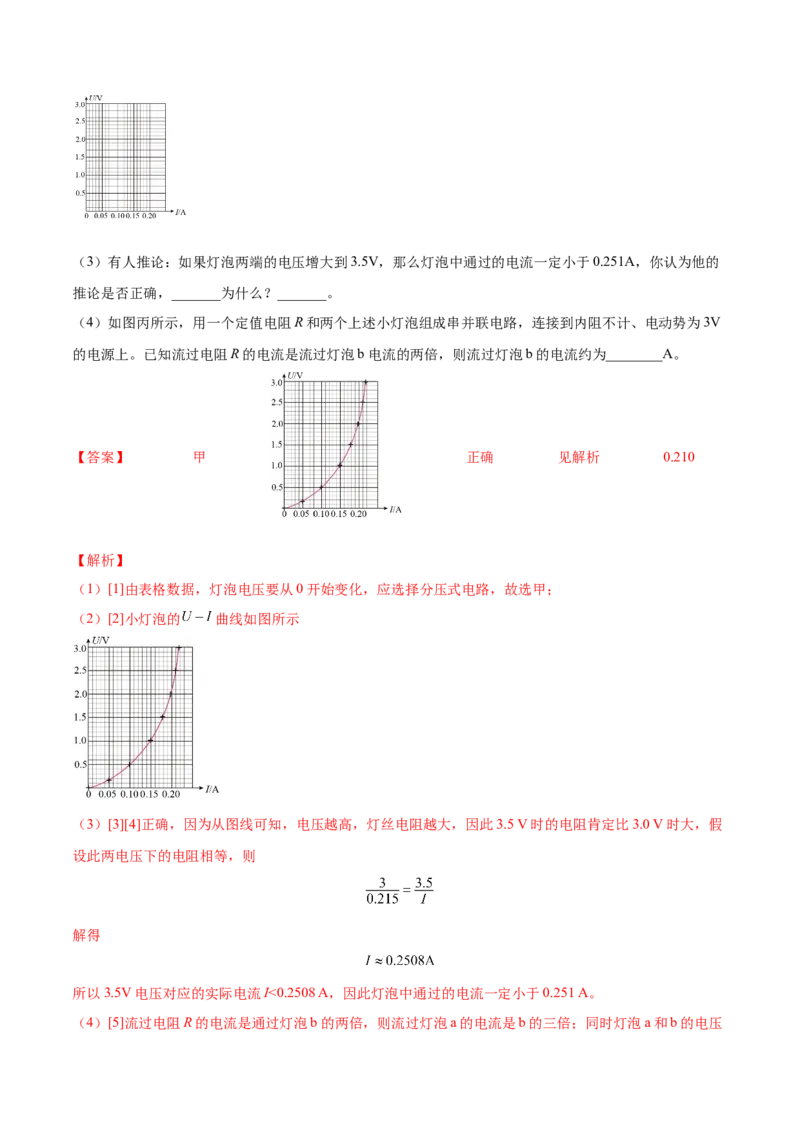 9.4实验十：描绘小电珠的伏安特性曲线（讲）--2023年高考物理一轮复习讲练测（全国通用）（解析版）_04高考物理_通用版（老高考）复习资料_2023年复习资料_一轮复习