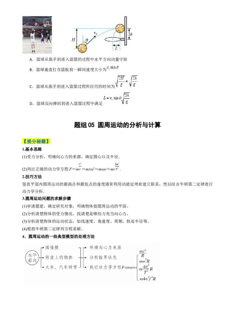 专题02力与运动（原卷版）_04高考物理_2025年新高考资料_二轮复习_2025年高考物理二轮热点题型归纳与变式演练（新高考通用）339880232