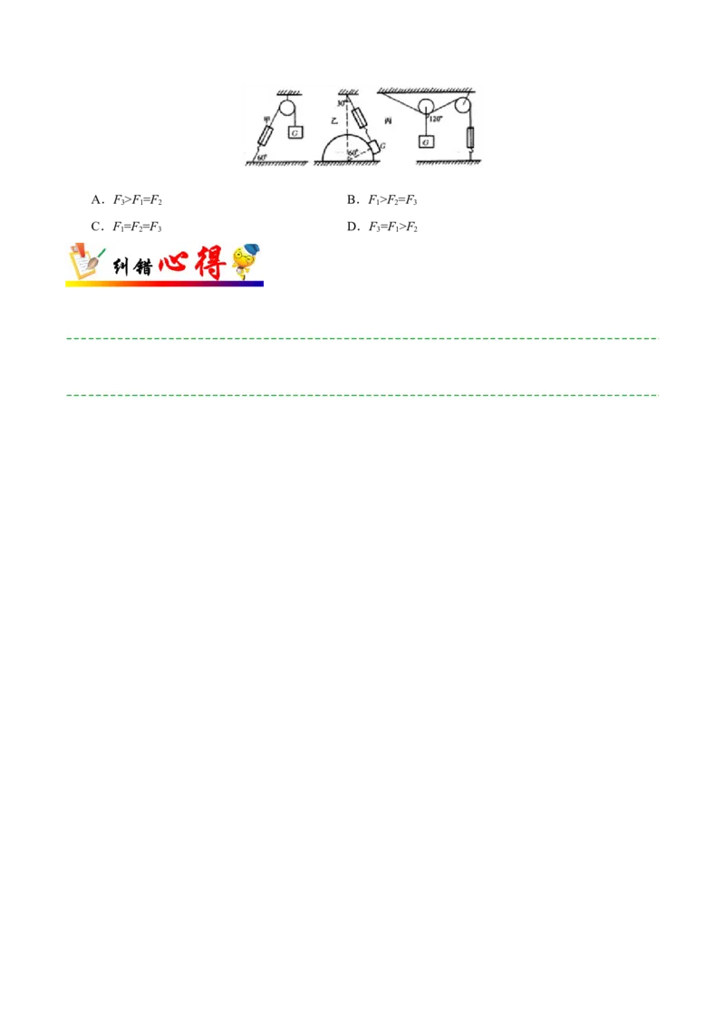 专题02相互作用-备战2019年高考物理之纠错笔记系列（原卷版）_04高考物理_新高考复习资料_2022年新高考复习资料_高考物理2022年一轮复习各版本_赠19年高考物理纠错笔记_原卷版_291