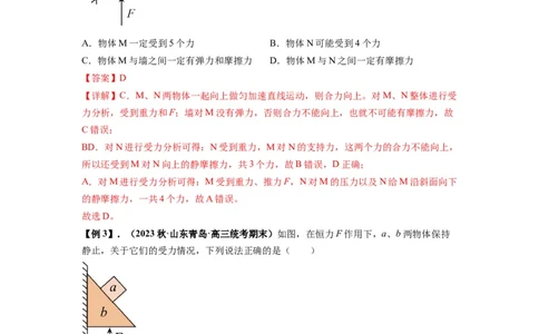 专题04受力分析与共点力的平衡（解析版）_04高考物理_新高考复习资料_2024新高考复习资料_一轮复习资料_完2024届高考物理一轮复习热点题型归类训练_专题04受力分析与共点力的平衡