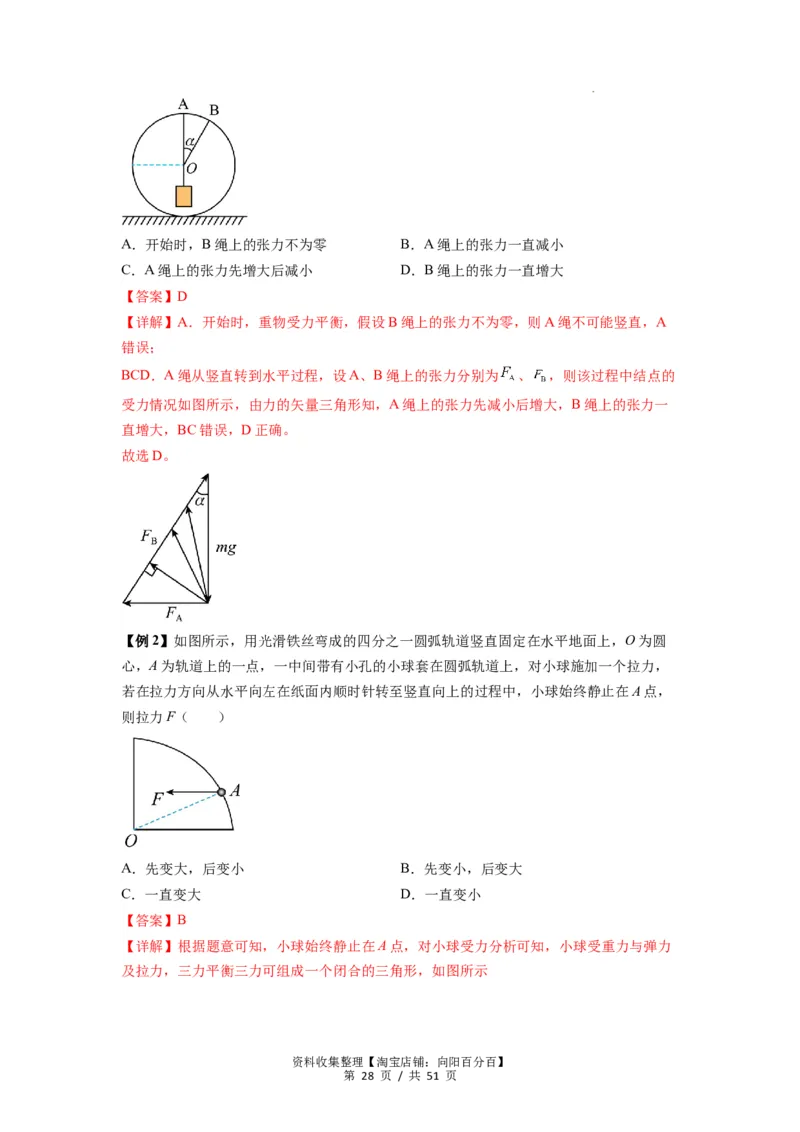 专题04受力分析与共点力的平衡（解析版）_04高考物理_新高考复习资料_2024新高考复习资料_一轮复习资料_完2024届高考物理一轮复习热点题型归类训练_专题04受力分析与共点力的平衡