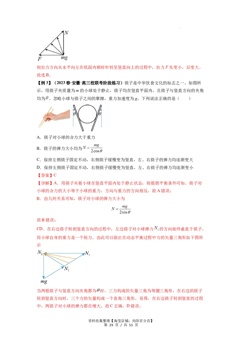 专题04受力分析与共点力的平衡（解析版）_04高考物理_新高考复习资料_2024新高考复习资料_一轮复习资料_完2024届高考物理一轮复习热点题型归类训练_专题04受力分析与共点力的平衡