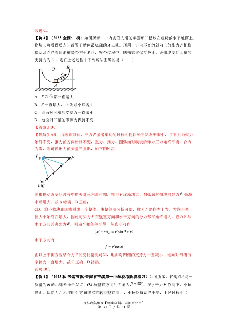 专题04受力分析与共点力的平衡（解析版）_04高考物理_新高考复习资料_2024新高考复习资料_一轮复习资料_完2024届高考物理一轮复习热点题型归类训练_专题04受力分析与共点力的平衡