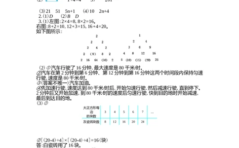 第八单元测试卷（二）_小学1-6年级常用的上册资源汇总_六年级上册资料(1)_七彩课堂人教版数学六年级上册教学资源包_第八单元数学广角&mdash;&mdash;数与形_单元资料汇总_单元测试卷