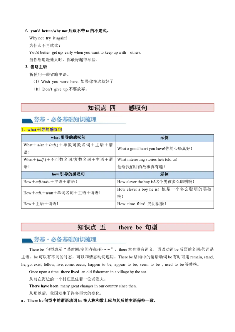 第14讲特殊句式和情景交际（讲义）-2024年高考英语一轮复习讲练测（新教材新高考）（原卷版）_03高考英语_2024年新高考资料_1.2024一轮复习_第一-六部分