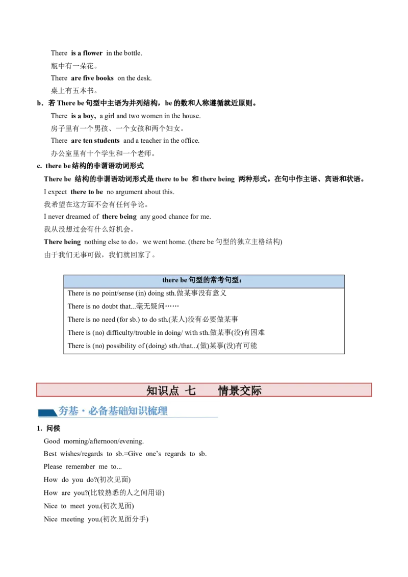 第14讲特殊句式和情景交际（讲义）-2024年高考英语一轮复习讲练测（新教材新高考）（原卷版）_03高考英语_2024年新高考资料_1.2024一轮复习_第一-六部分