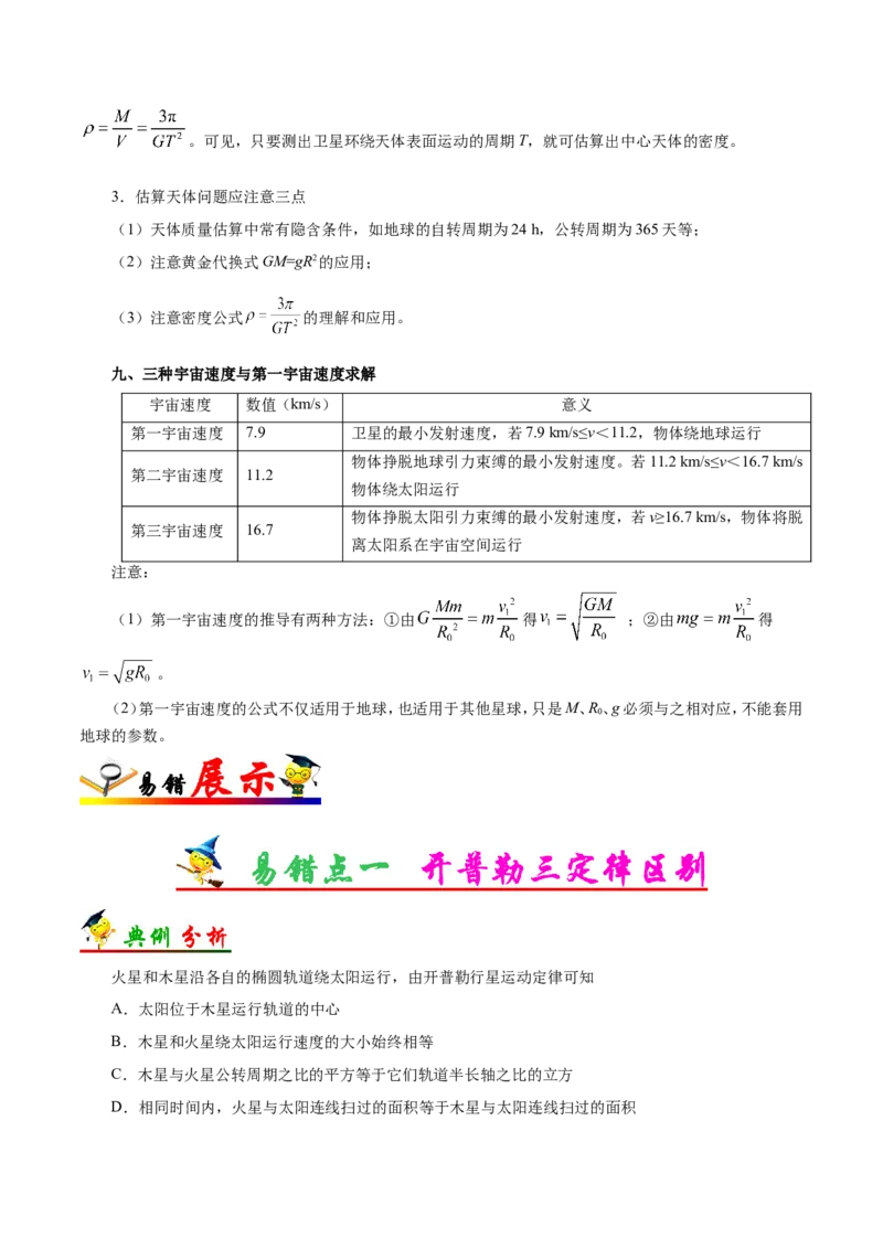 专题05万有引力与航天-备战2019年高考物理之纠错笔记系列（解析版）_04高考物理_新高考复习资料_2022年新高考复习资料_高考物理2022年一轮复习各版本_赠19年高考物理纠错笔记_752