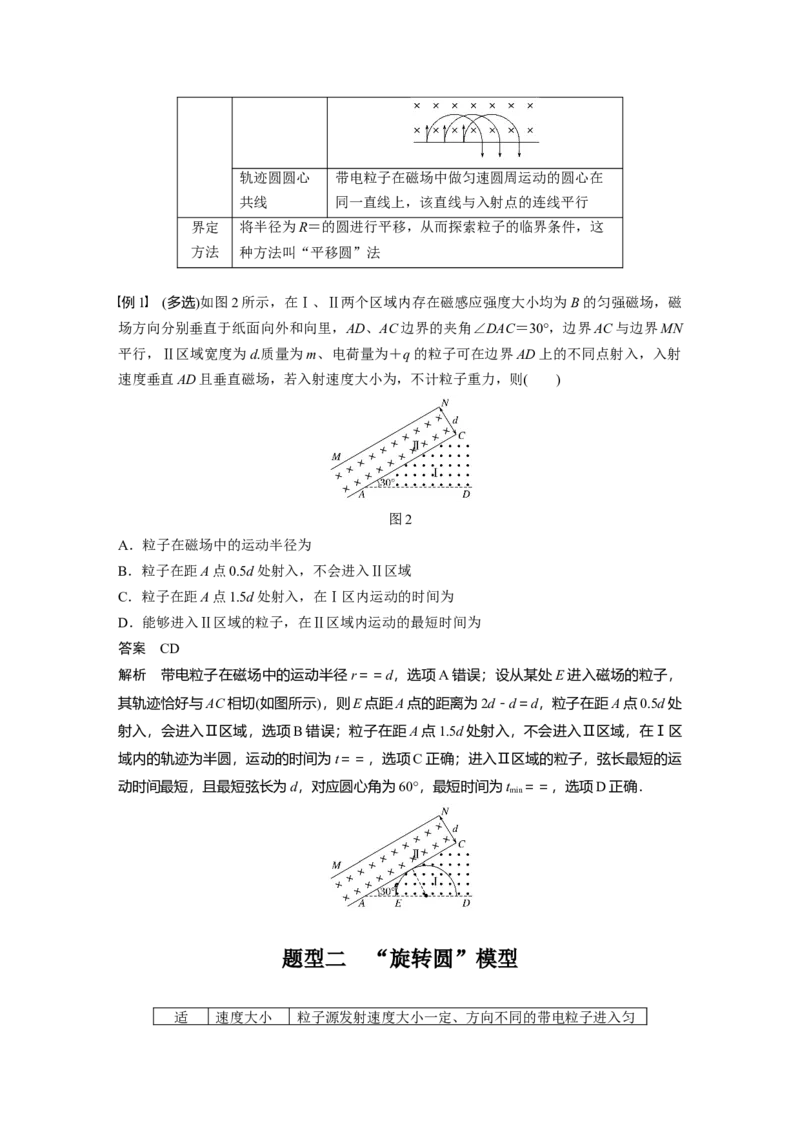 2022年高考物理一轮复习（新高考版2(粤冀渝湘)适用）第10章专题强化19动态圆问题_04高考物理_新高考复习资料_2022年新高考复习资料_高考物理2022年一轮复习各版本