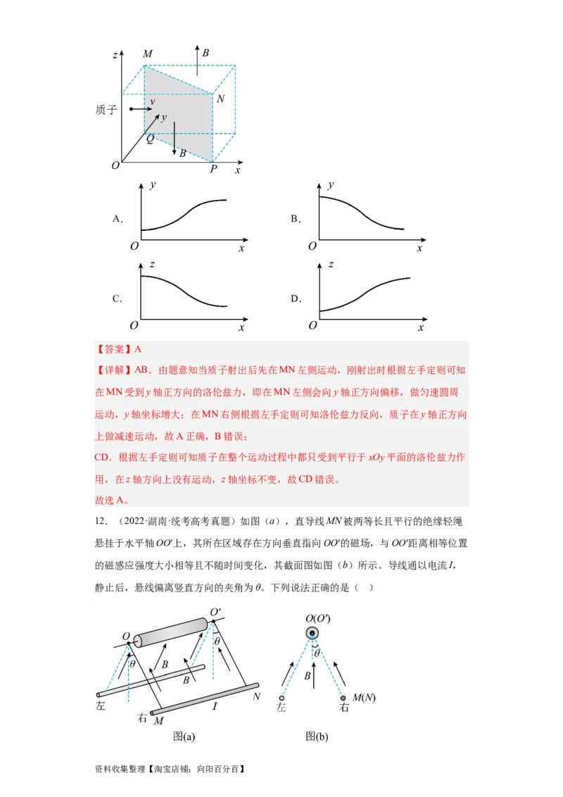 专题09磁场(解析版)_04高考物理_通用版（老高考）复习资料_2024年复习资料_完五年（2019-2023）高考物理真题分项汇编（全国通用）