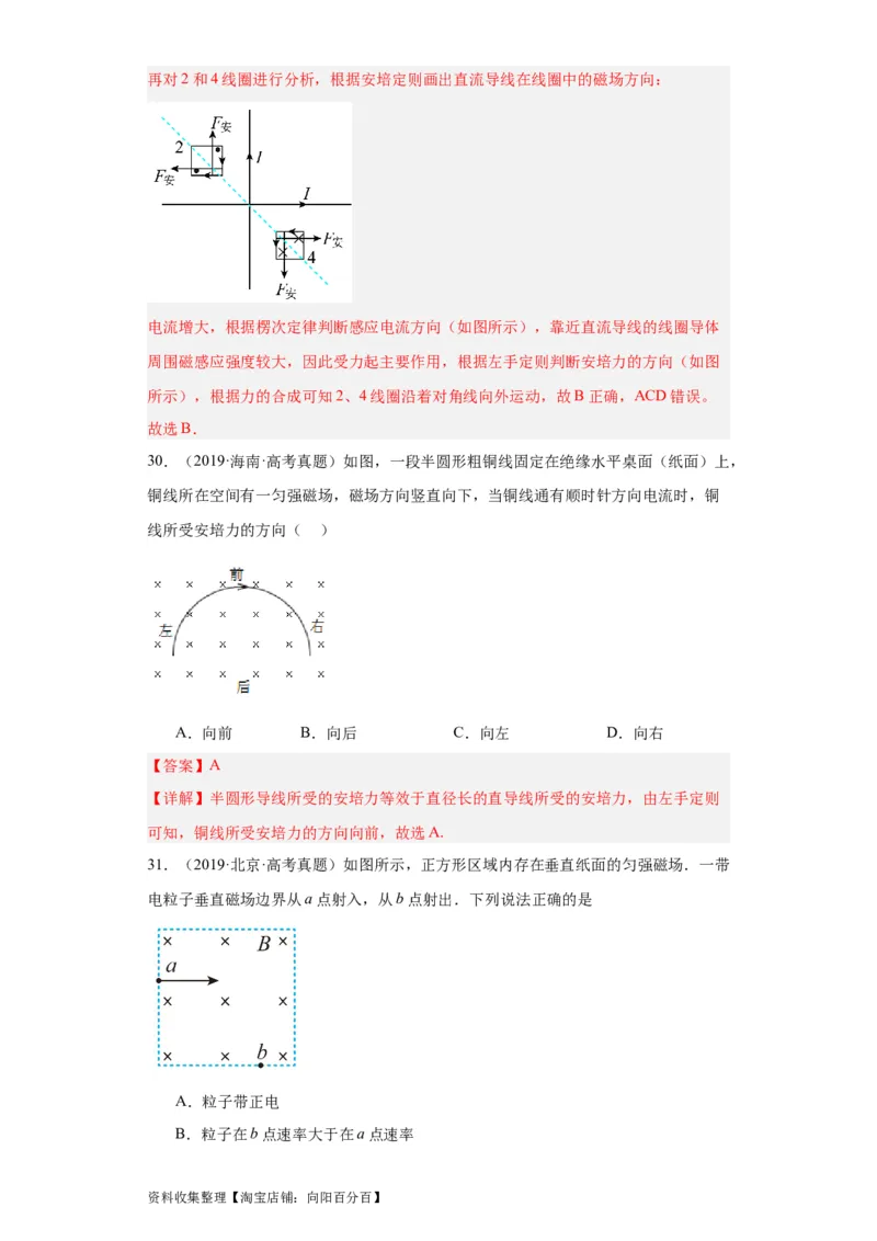 专题09磁场(解析版)_04高考物理_通用版（老高考）复习资料_2024年复习资料_完五年（2019-2023）高考物理真题分项汇编（全国通用）