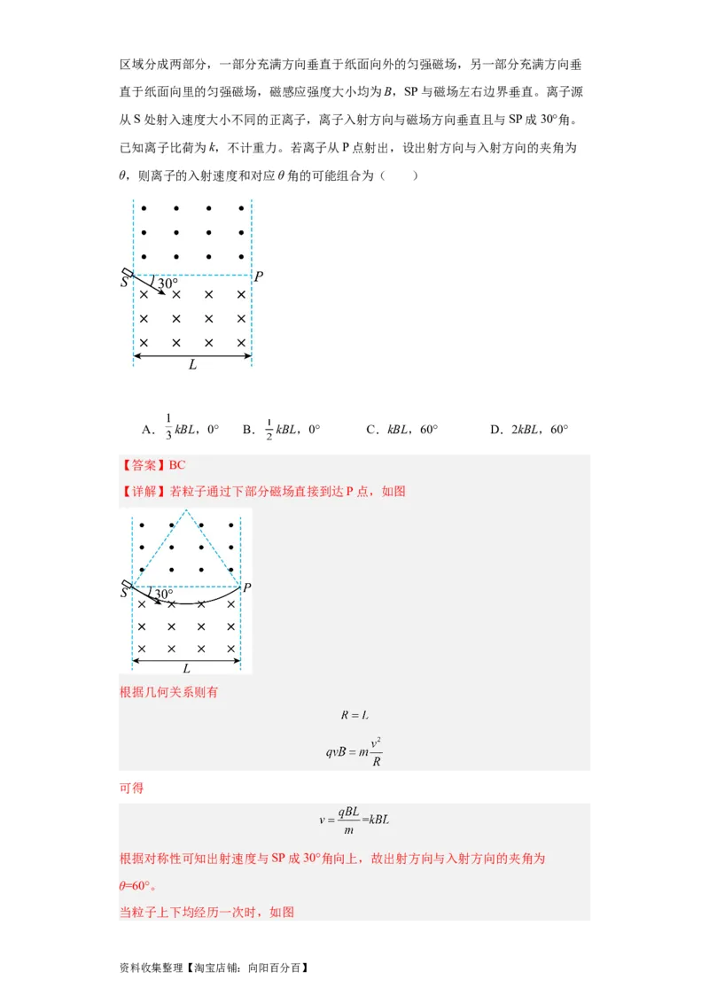 专题09磁场(解析版)_04高考物理_通用版（老高考）复习资料_2024年复习资料_完五年（2019-2023）高考物理真题分项汇编（全国通用）