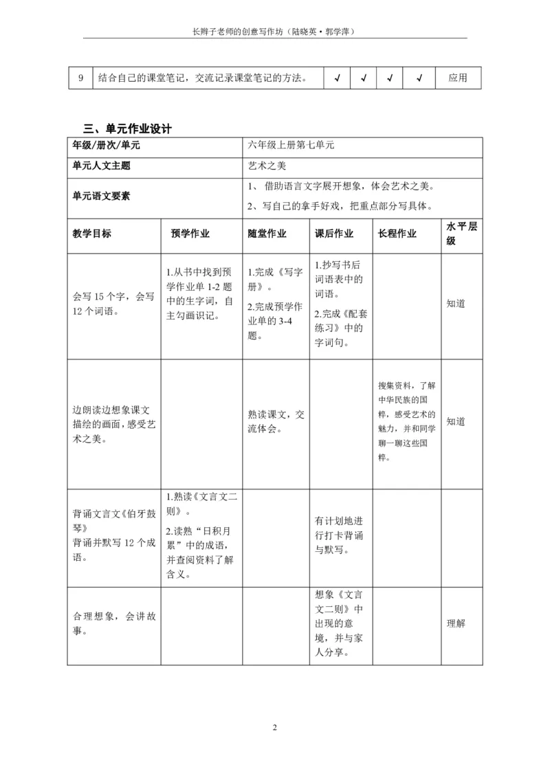 部编版小学语文同步辅导：六年级上册第7单元作业设计_小学1-6年级常用的上册资源汇总_六年级上册资料(1)_部编版语文六年级上册第1-8单元作业设计