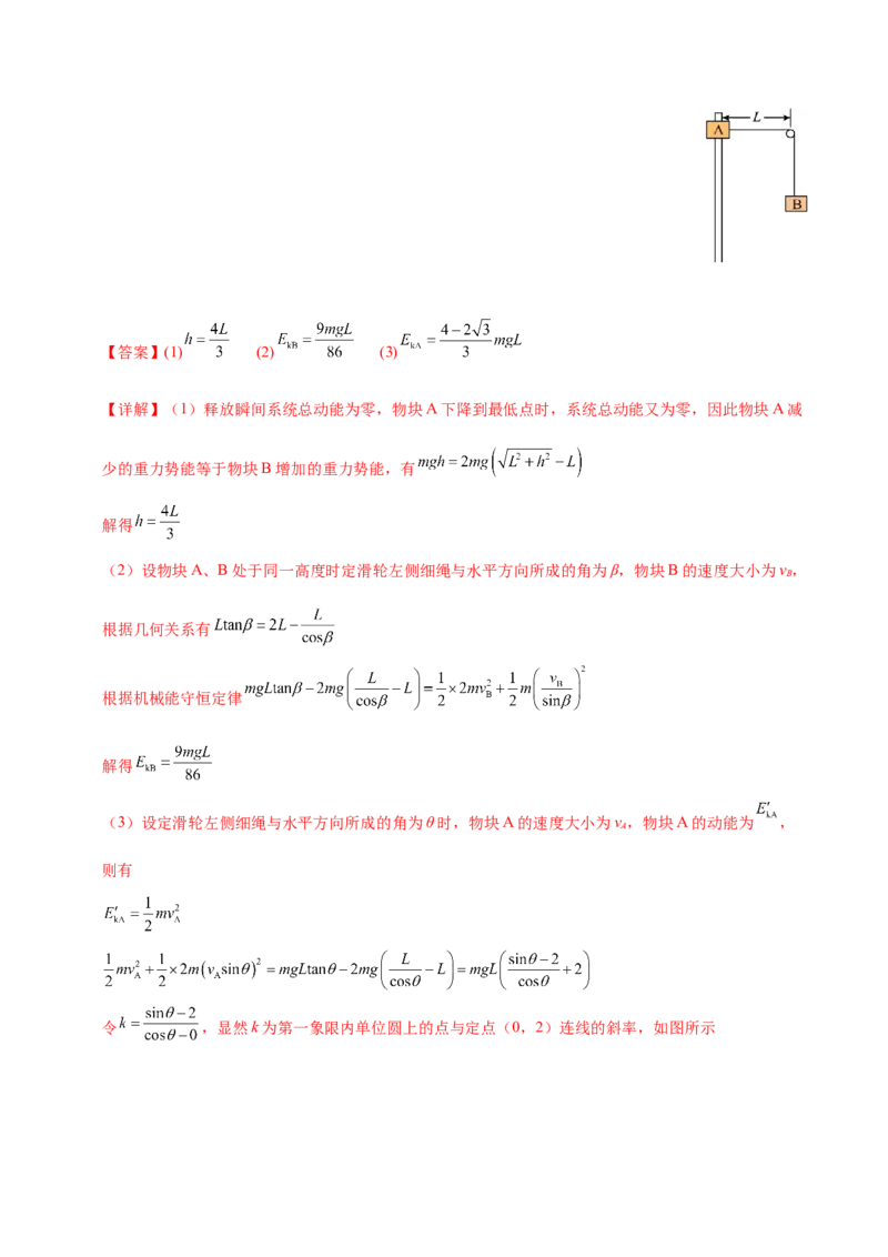 专题06机械能守恒定律能量守恒定律（练习）（解析版）_04高考物理_2025年新高考资料_二轮复习_上好课2025年高考物理二轮复习讲练测（新高考通用）3381829