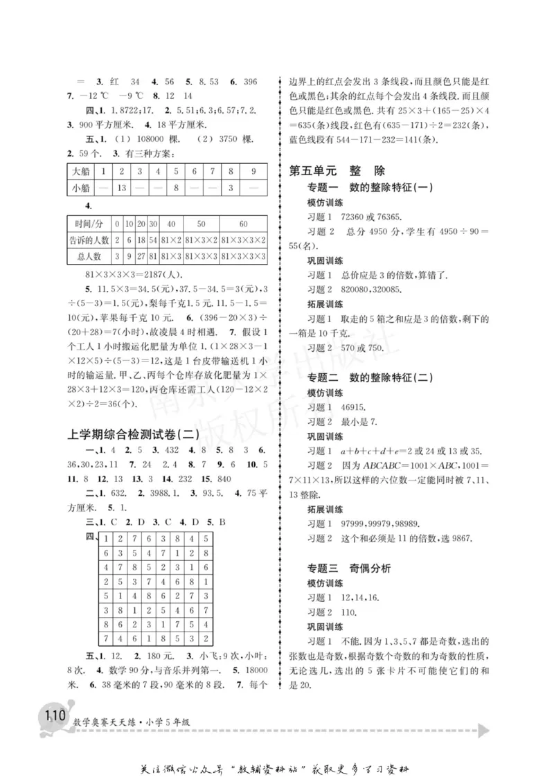 数学奥赛天天练五年级_奥数专题合集_H007奥数类教辅汇总PDF_1~6年级数学奥赛天天练