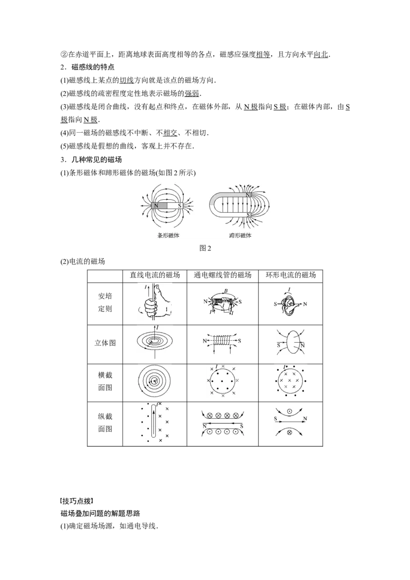 2022年高考物理一轮复习第10章第1讲磁场及其对电流的作用_04高考物理_新高考复习资料_2022年新高考复习资料_高考物理2022年一轮复习各版本_1.2022年高考物理一轮复习全国通用版