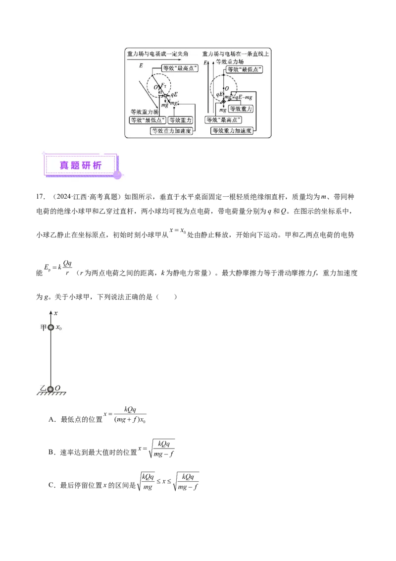 专题09电场带电粒子在电场中的运动（讲义）（原卷版）_04高考物理_2025年新高考资料_二轮复习_上好课2025年高考物理二轮复习讲练测（新高考通用）3381829