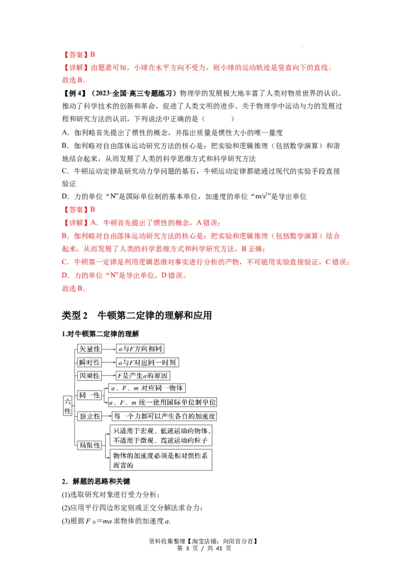 专题05牛顿运动定律的基本应用（解析版）_04高考物理_新高考复习资料_2024新高考复习资料_一轮复习资料_完2024届高考物理一轮复习热点题型归类训练_专题05牛顿运动定律的基本应用