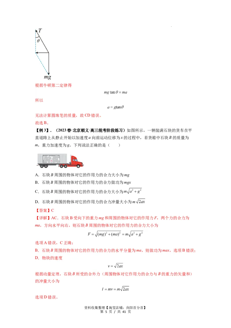 专题05牛顿运动定律的基本应用（解析版）_04高考物理_新高考复习资料_2024新高考复习资料_一轮复习资料_完2024届高考物理一轮复习热点题型归类训练_专题05牛顿运动定律的基本应用