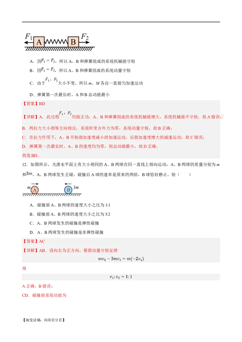专题06动量与能量综合运用（讲义）（解析版）_04高考物理_新高考复习资料_2024新高考复习资料_二轮复习资料_讲义_教师版（含答案解析）