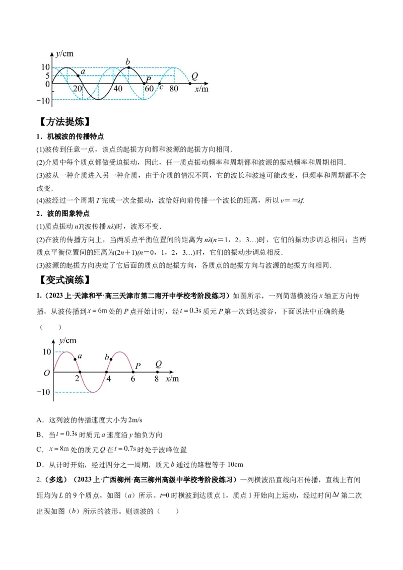 专题09机械振动机械波（原卷版）_04高考物理_新高考复习资料_2024新高考复习资料_二轮复习资料_2024年高考物理二轮热点题型归纳与变式演练（新高考通用）