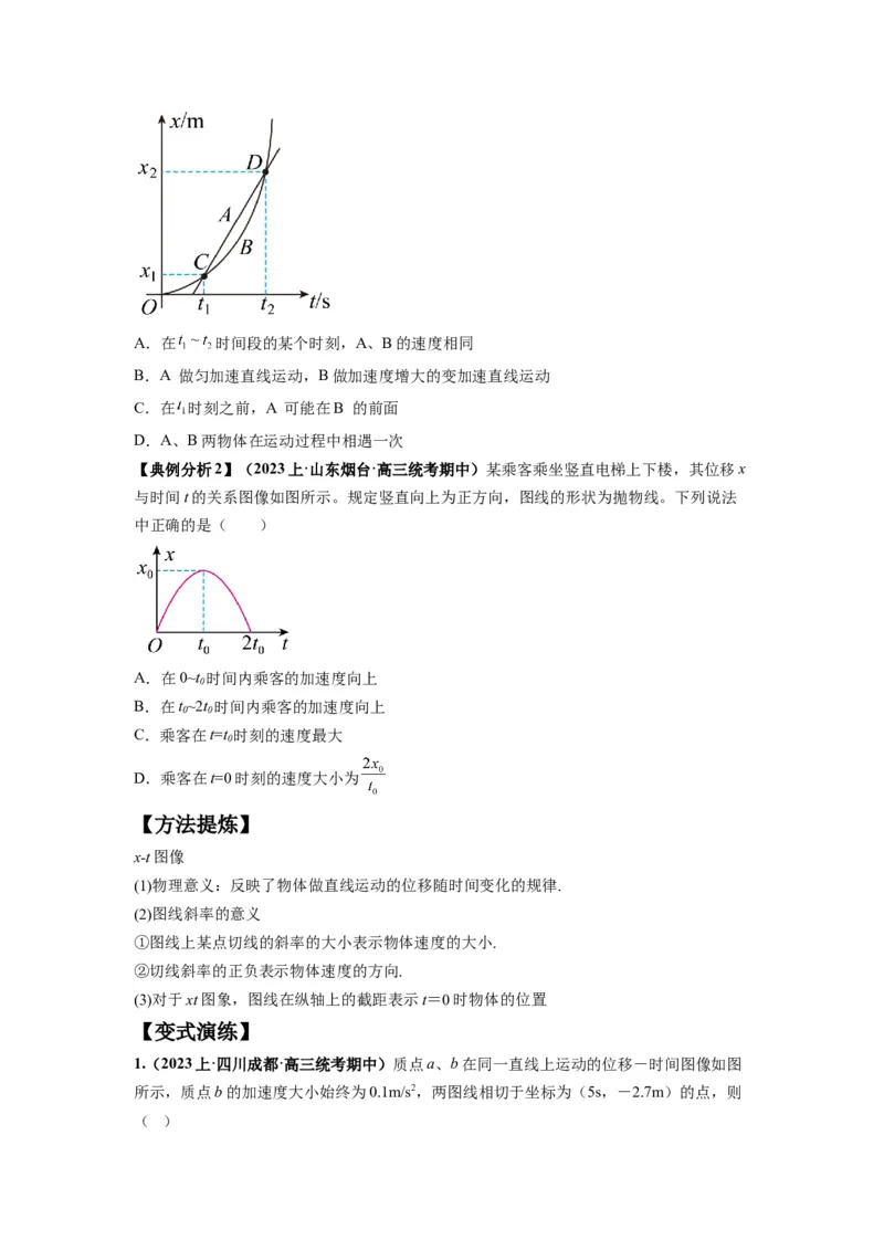 专题02匀变速直线运动的规律及图像（原卷版）_04高考物理_新高考复习资料_2024新高考复习资料_二轮复习资料_2024年高考物理二轮热点题型归纳与变式演练（新高考通用）