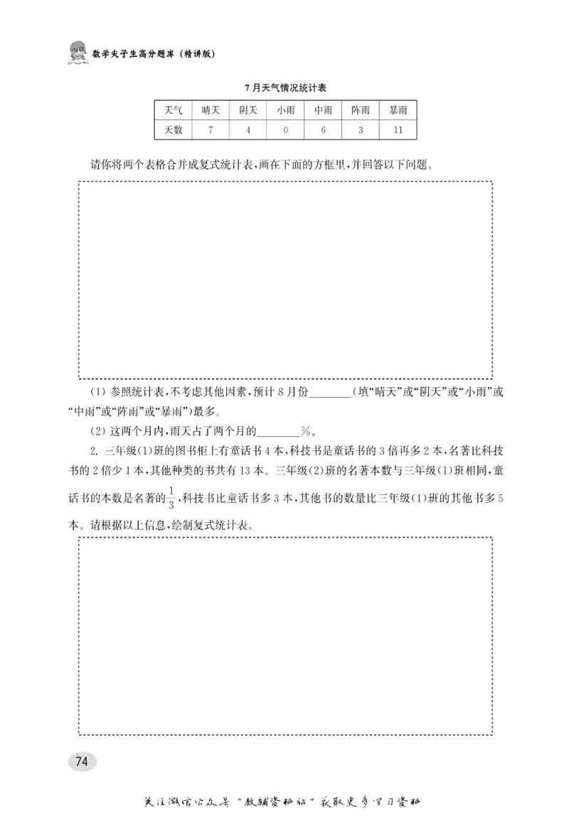 尖子生高分题库3年级_奥数专题合集_H007奥数类教辅汇总PDF_1~9年级尖子生高分题库