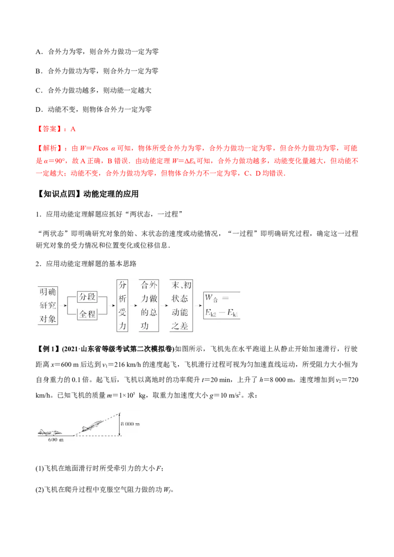 专题6.1功和功率、动能定理的应用讲解析版_04高考物理_新高考复习资料_2022年新高考复习资料_2022年高考物理一轮复习讲练测（新教材新高考）