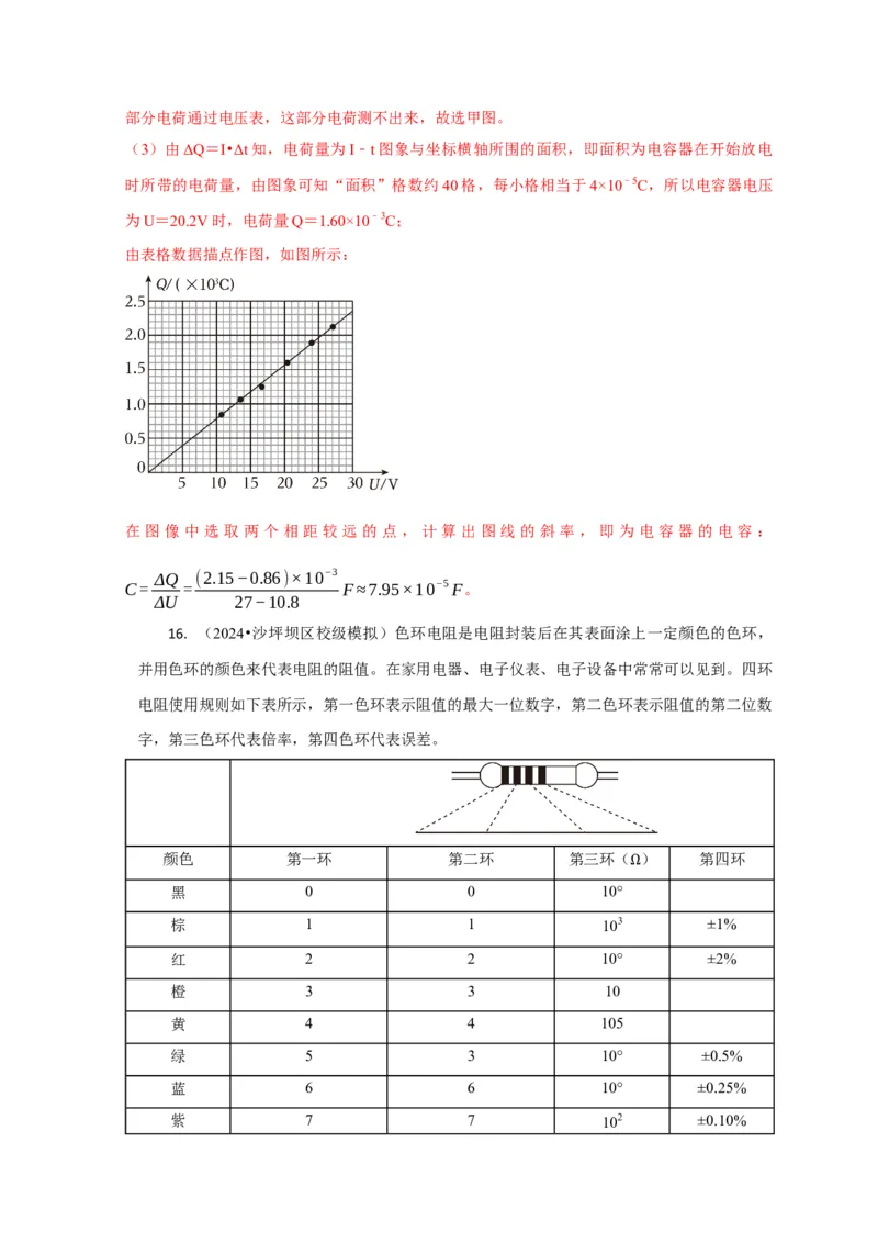 实验2电学实验（解析版）_04高考物理_2025年新高考资料_二轮复习_模型与方法2025届高考物理二轮复习热点题型归类340322924