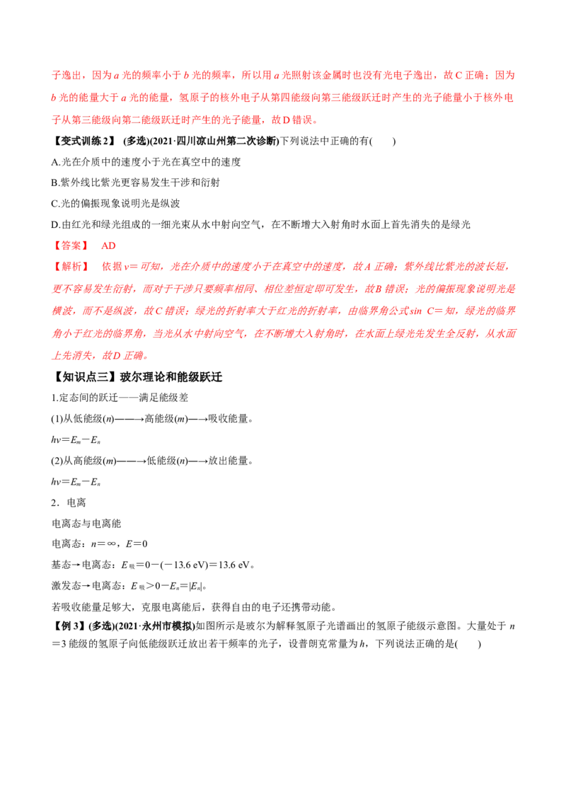 专题16近代物理初步讲解析版_04高考物理_新高考复习资料_2022年新高考复习资料_2022年高考物理一轮复习讲练测（新教材新高考）
