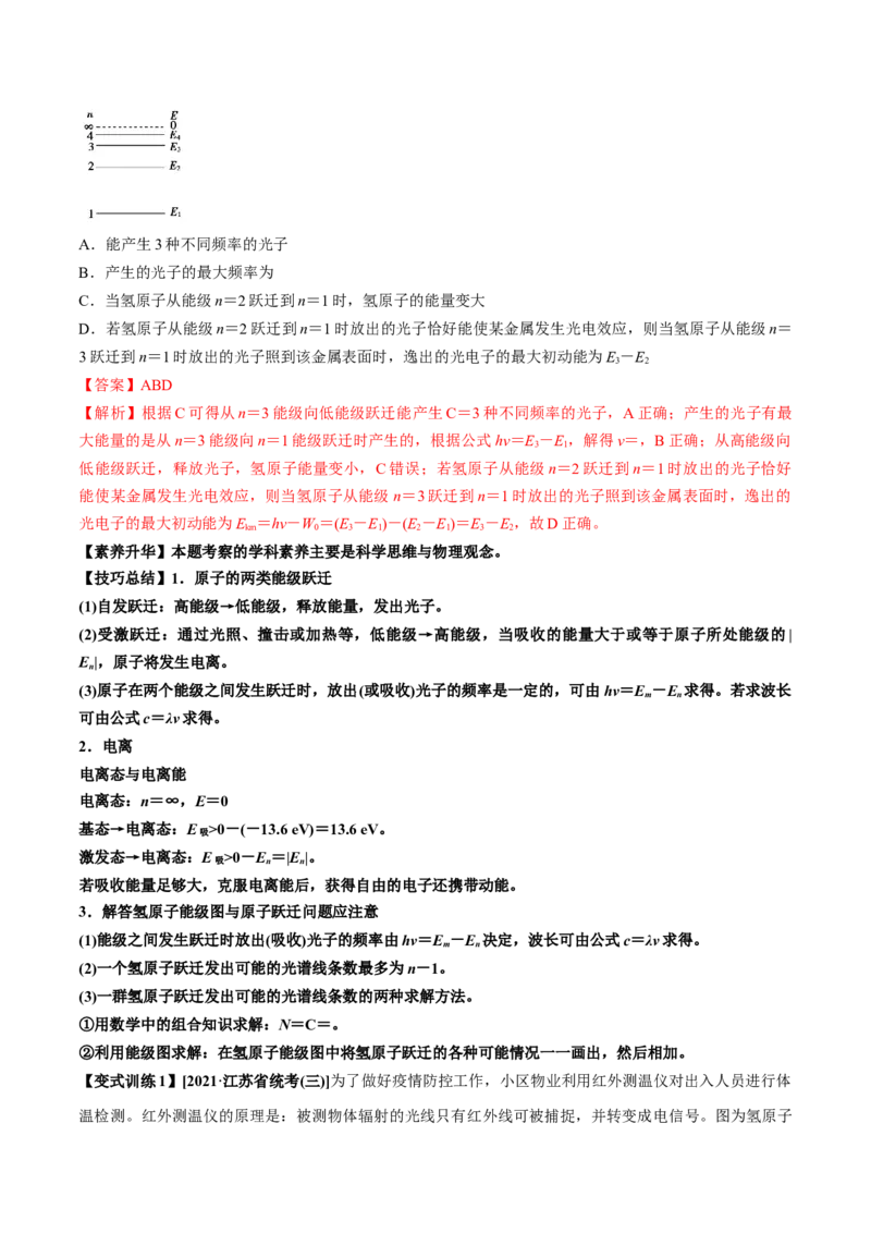 专题16近代物理初步讲解析版_04高考物理_新高考复习资料_2022年新高考复习资料_2022年高考物理一轮复习讲练测（新教材新高考）