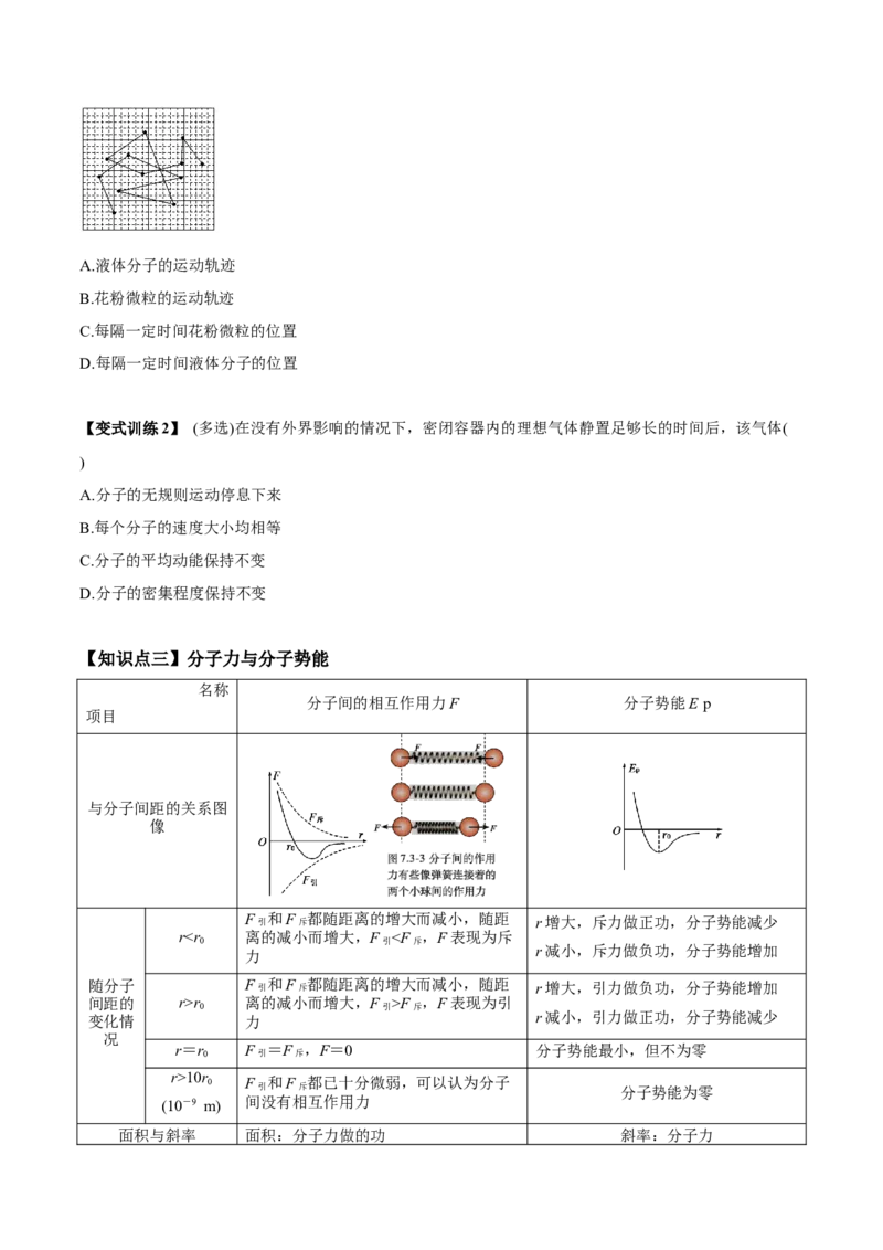 专题15.1分子动理论讲原卷版_04高考物理_新高考复习资料_2022年新高考复习资料_2022年高考物理一轮复习讲练测（新教材新高考）