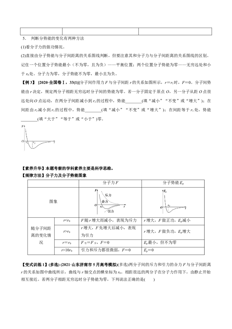 专题15.1分子动理论讲原卷版_04高考物理_新高考复习资料_2022年新高考复习资料_2022年高考物理一轮复习讲练测（新教材新高考）