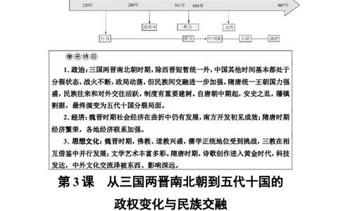 第3课从三国两晋南北朝到五代十国的政权变化与民族交融教案_07高考历史_新高考复习资料_2022年新高考复习资料_2022届一轮复习讲练结合7.11更新_系列2
