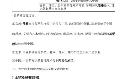 第三十五单元商路、贸易与文化教案_07高考历史_新高考复习资料_2022年新高考复习资料_2022届一轮复习讲练结合7.11更新_系列1_第三十五单元商路、贸易与文化