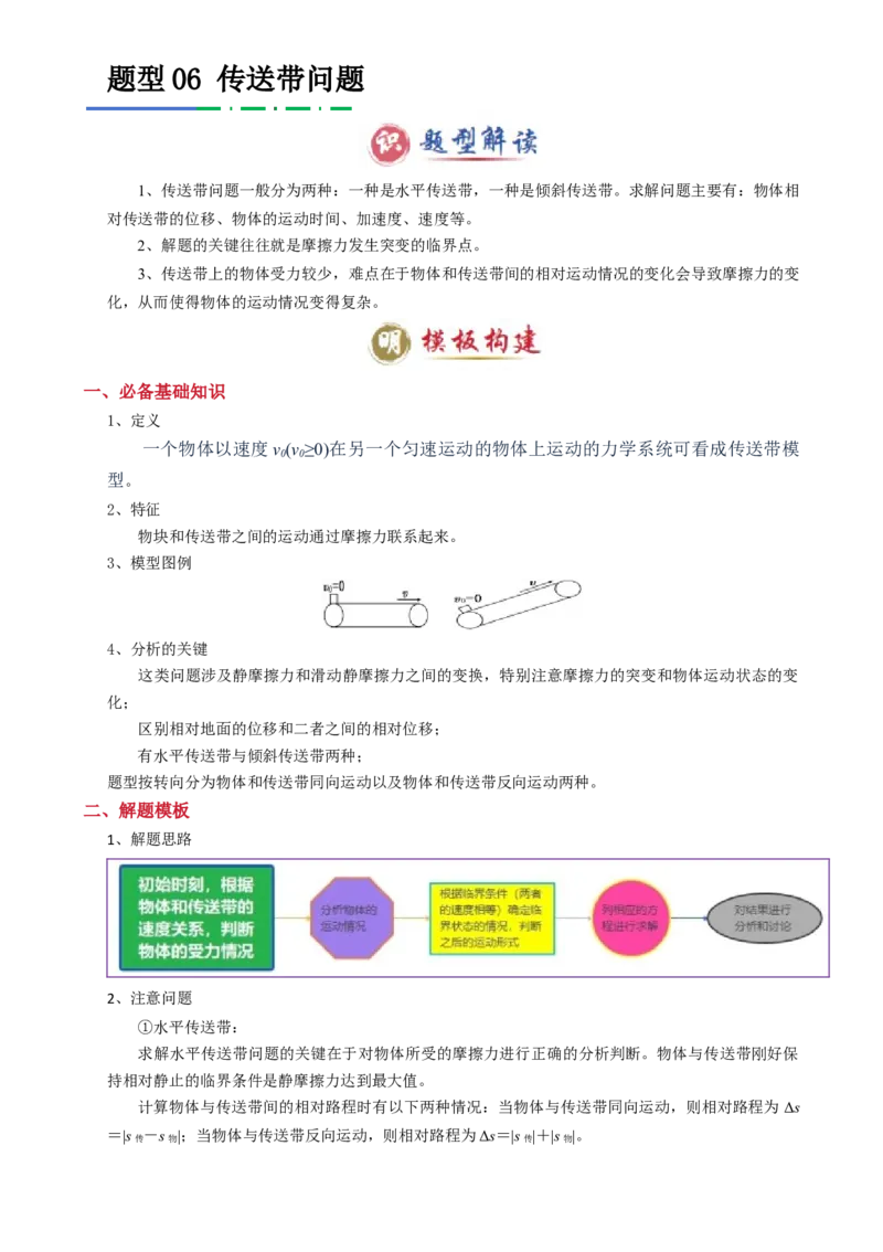 模板03牛顿运动定律（六大题型）（原卷版）_04高考物理_2025年新高考资料_二轮复习_2025年高考物理答题技巧与模板构建339420717