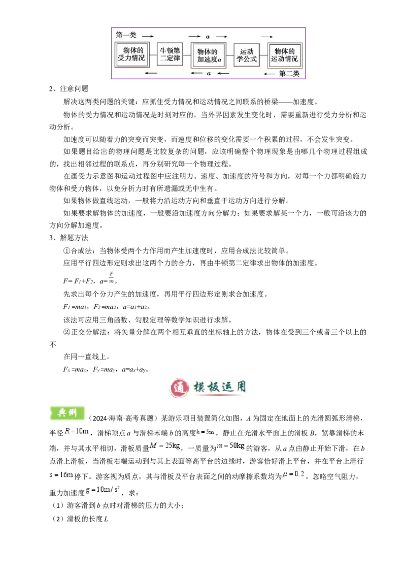 模板03牛顿运动定律（六大题型）（原卷版）_04高考物理_2025年新高考资料_二轮复习_2025年高考物理答题技巧与模板构建339420717