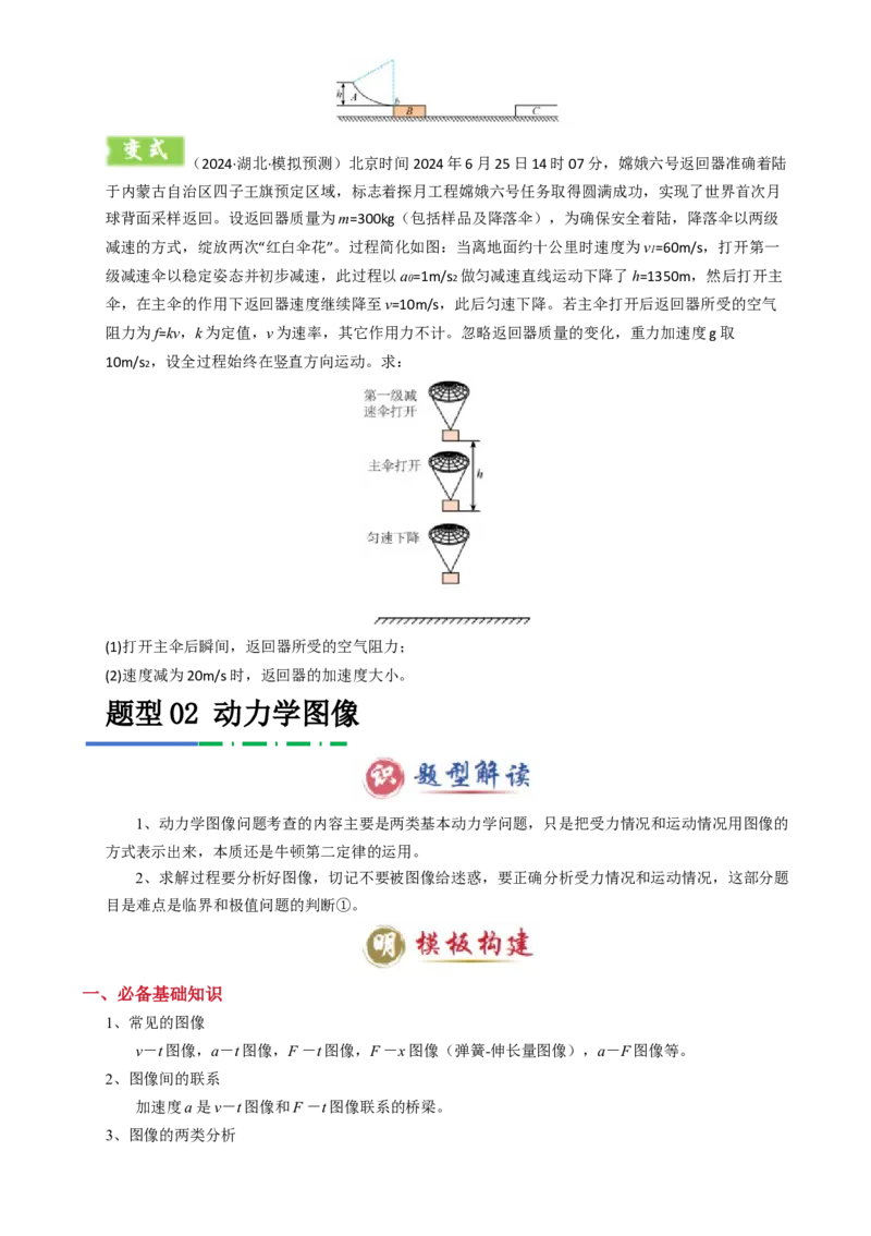模板03牛顿运动定律（六大题型）（原卷版）_04高考物理_2025年新高考资料_二轮复习_2025年高考物理答题技巧与模板构建339420717