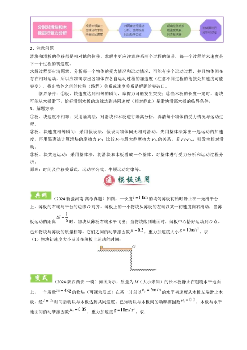 模板03牛顿运动定律（六大题型）（原卷版）_04高考物理_2025年新高考资料_二轮复习_2025年高考物理答题技巧与模板构建339420717