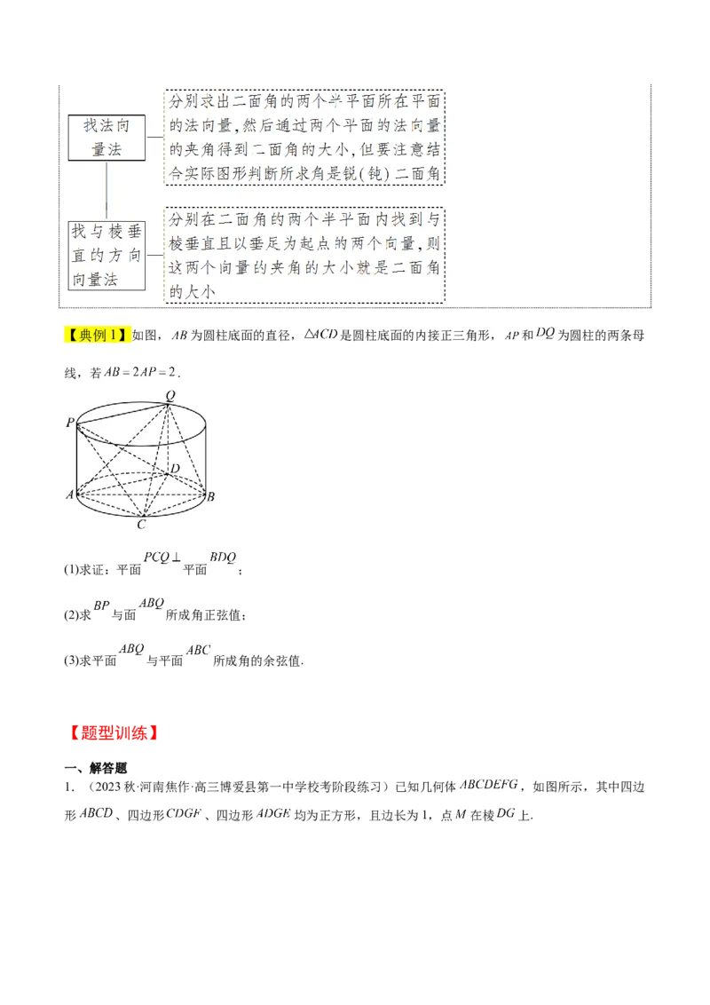 第36讲空间向量及其应用（精讲）一轮复习讲义2024年高考数学高频考点题型归纳与方法总结（新高考通用）原卷版_02高考数学_新高考复习资料_2024年新高考资料_一轮复习资料