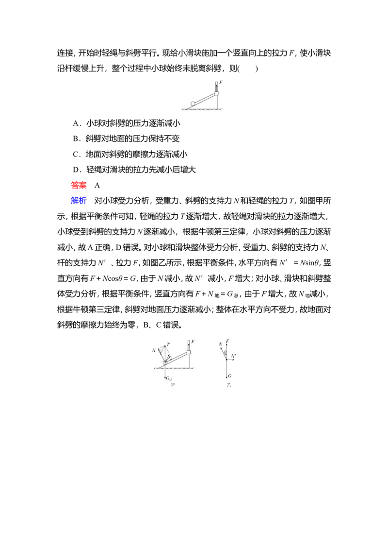 热点专题系列(二)　求解共点力平衡问题的八种方法作业_04高考物理_新高考复习资料_2022年新高考复习资料_2022届一轮复习讲练结合_第2章相互作用