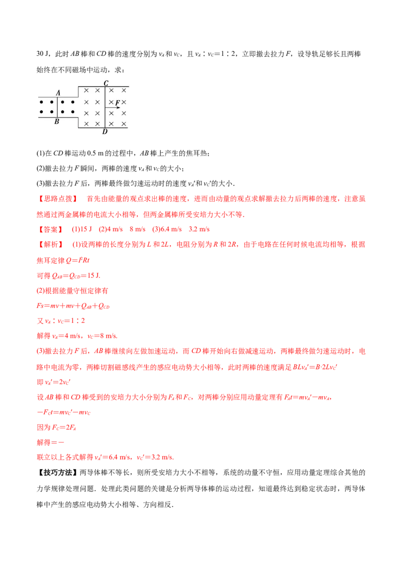 专题20电磁感应中的动量和能量问题2022-2023高考三轮精讲突破训练（全国通用）（解析版）_04高考物理_通用版（老高考）复习资料_2023年复习资料_三轮复习