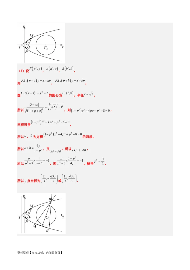 第46讲直线与抛物线（精讲）一轮复习讲义2024年高考数学高频考点题型归纳与方法总结（新高考通用）解析版_02高考数学_新高考复习资料_2024年新高考资料_一轮复习资料